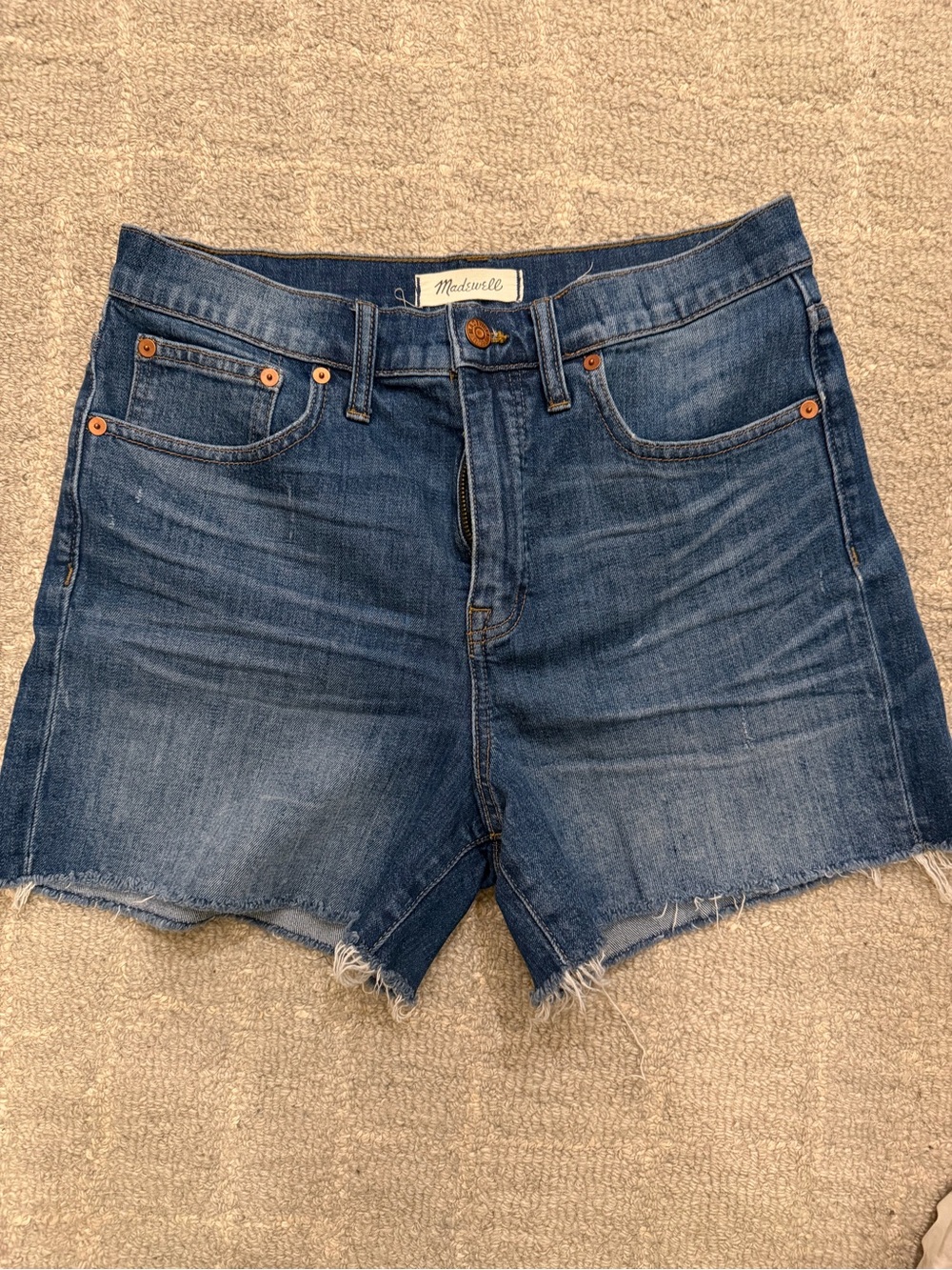 Madewell High Rise Frayed Hem Denim Cutoff Shorts